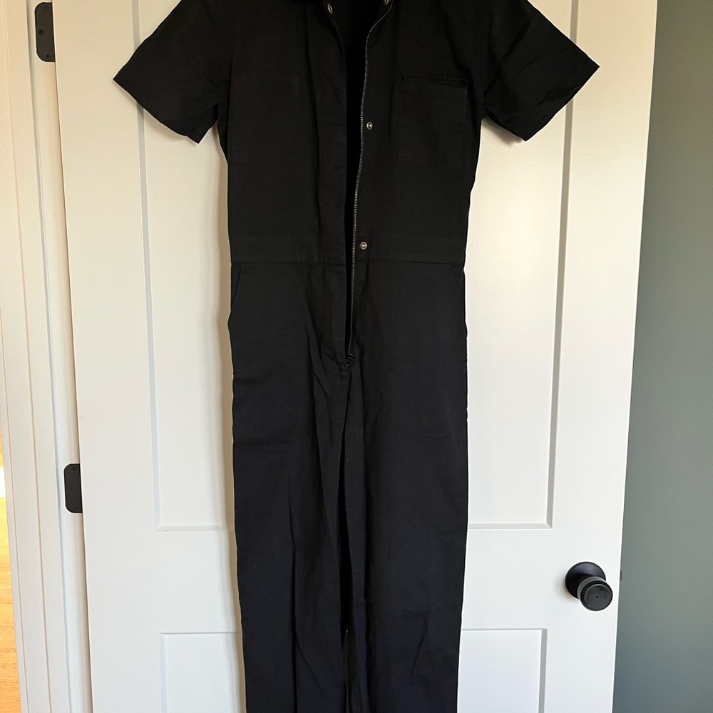 Women’s Rivet Denim Black Jumpsuit